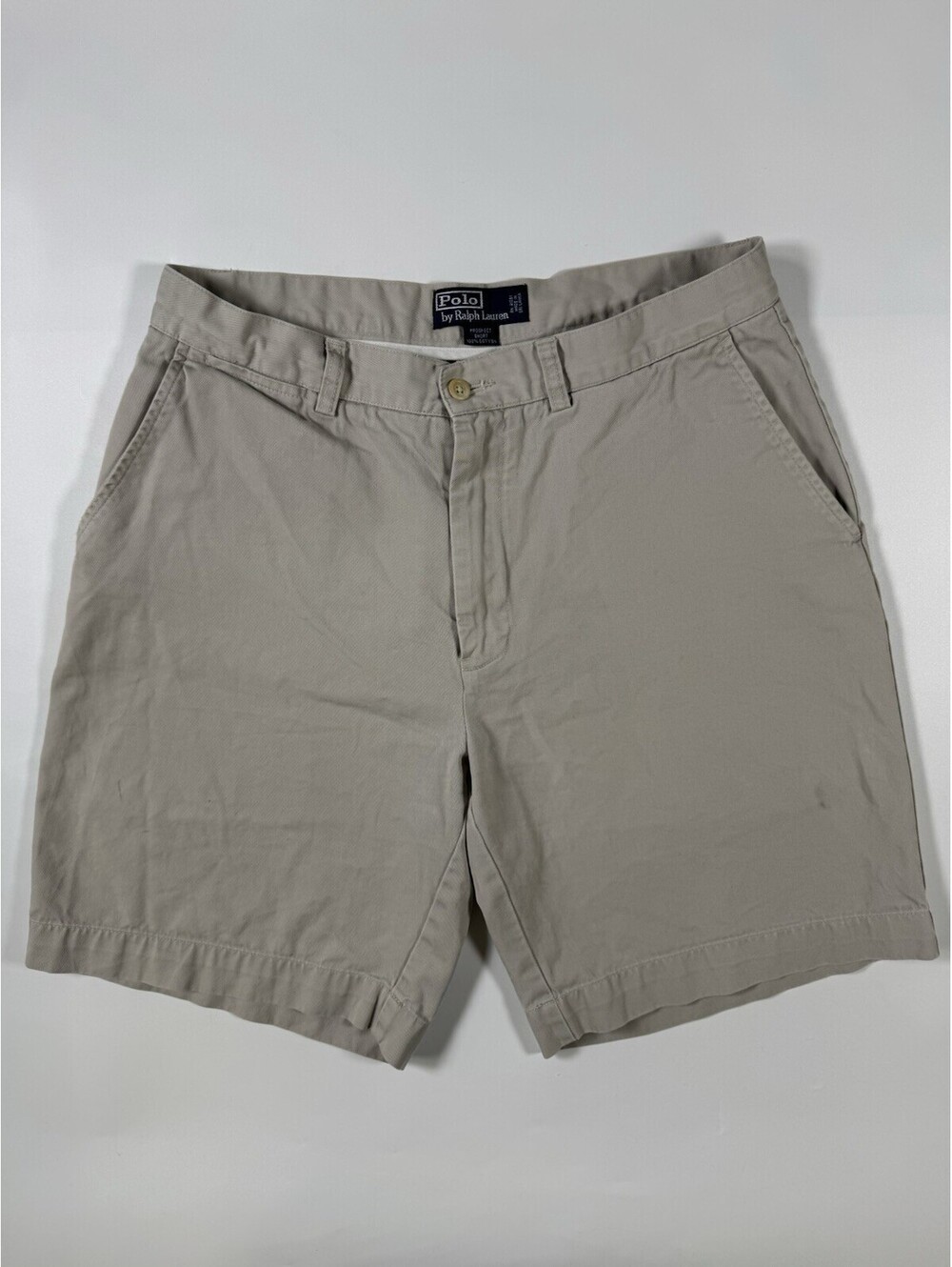 Vintage 90s Polo Ralph Lauren Prospect Chino Shorts Mens 33 Khaki Classic Fit